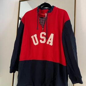 Liz Claiborne Red and Blue sweatshirt